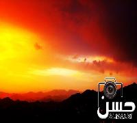 منظر غروب الشمس على محافظة الداير ـ جازان